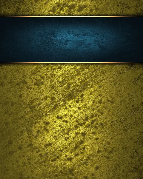 Grunge Gold Background with blue sign for writing.