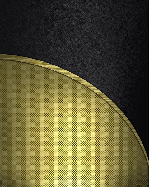 Background divided into black and gold texture. Template for writing