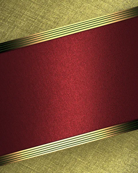 Design template - Gold background with red plate