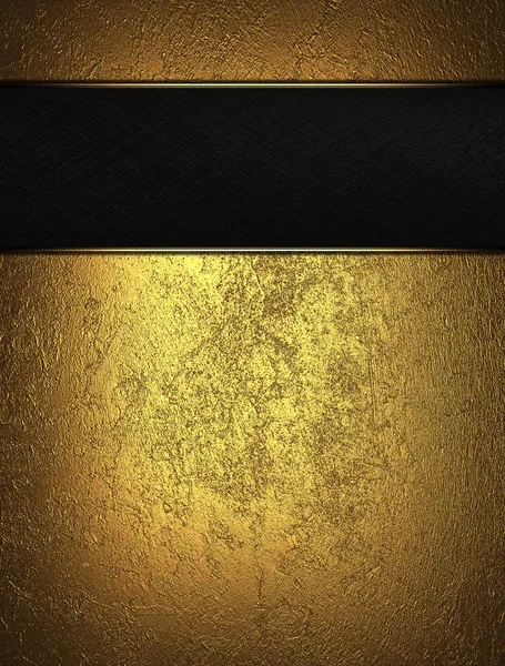 Gold background with black name plate for text