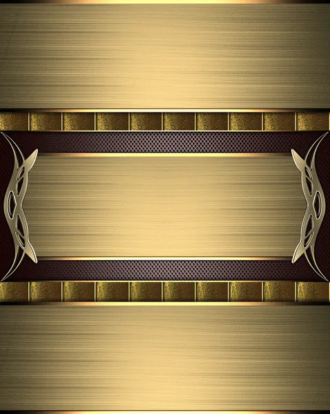 Gold texture with gold ribbons, with nameplate and gold trim