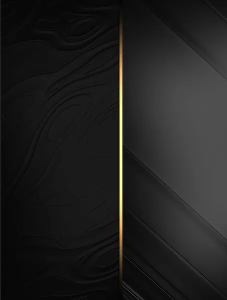 Elegant black background with a gold stripe. Template design. Template for writing text. Template website