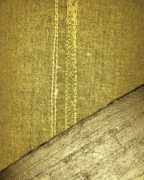 Gold fabric texture with golden grunge edge. design template