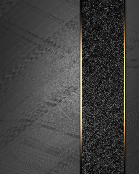 Metallic gray background with black plate. Design template.