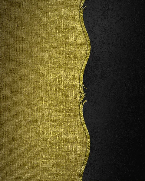 Gold and black background separated by gold trim. Design template. Design site