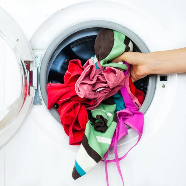 Houswork: Detail of a Female Doing Laundry