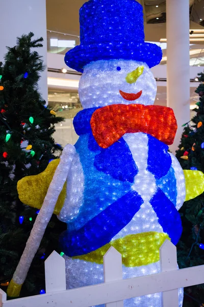 Happy snowman display in mall