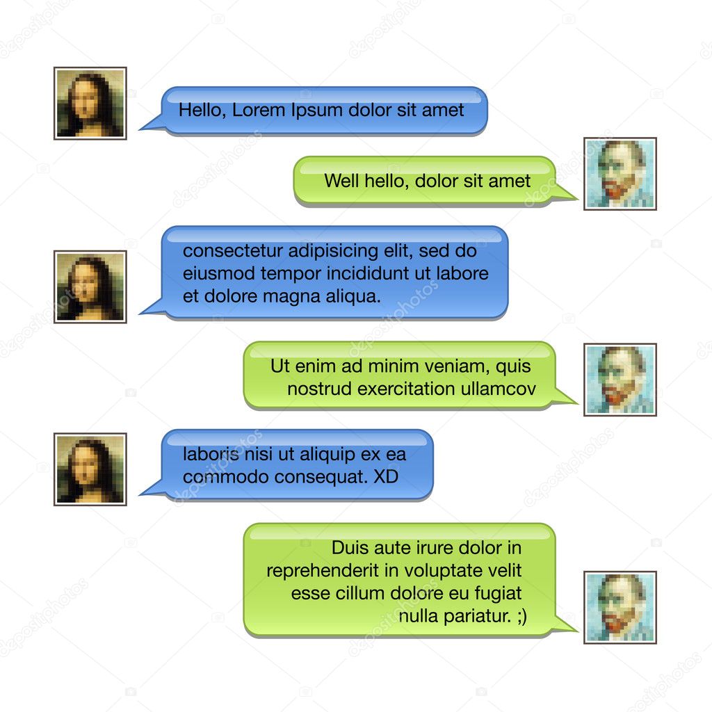 mobile chat message boxes for your text stock vector mobile chat message boxes for your text stock vector
