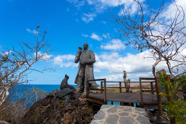 Monument to Darvin on the island of San Cristobal