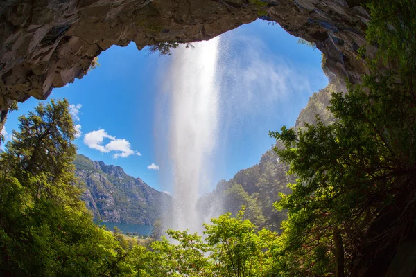 Waterfall Saltillo, national park Lanin