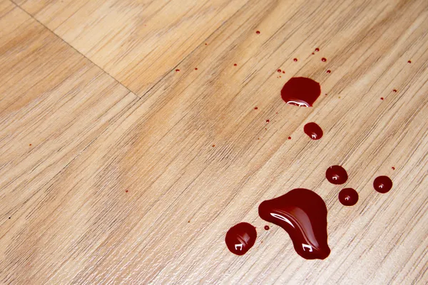 Blood drops on the floor