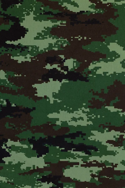 Thai army green woodland digital camouflage fabric texture backg