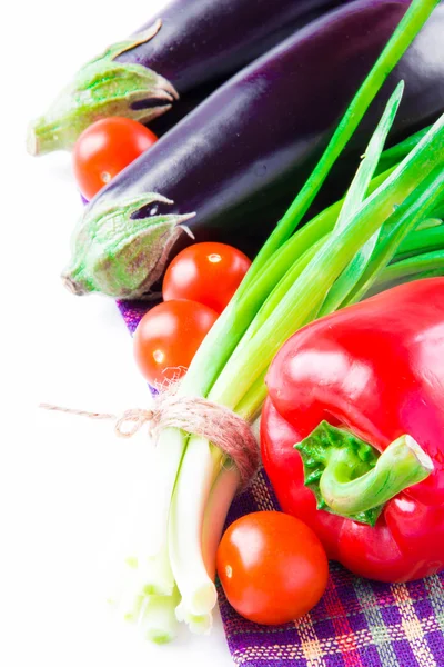 Isolated vegetables on white