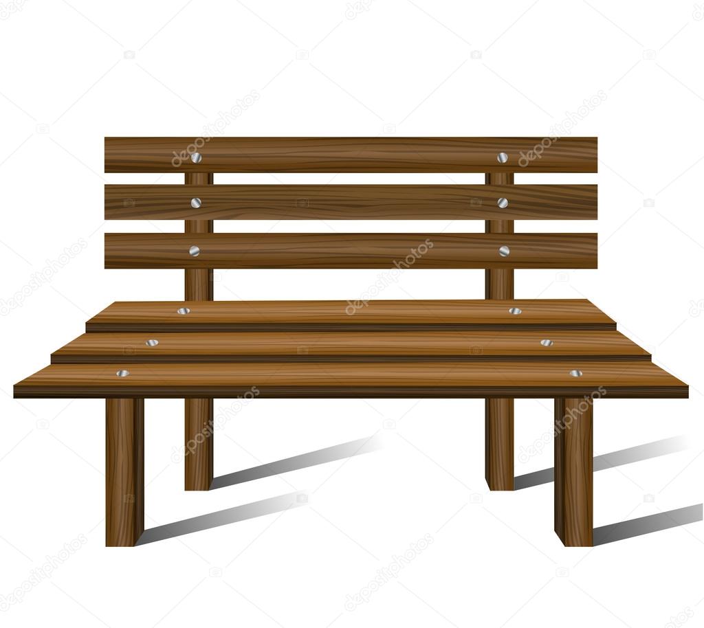 Wooden bench — Stock Vector © Helioshammer #17405069