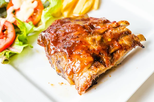 Grilled ribs meat steak