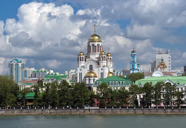 View of the Church on Blood in Yekaterinburg, Russia