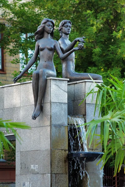 Adam and Eve - a fountain in Krasnoyarsk