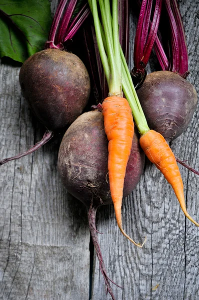 Vegetables are a beet and carrot