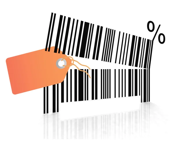 Bar code as an open mouth with teeth