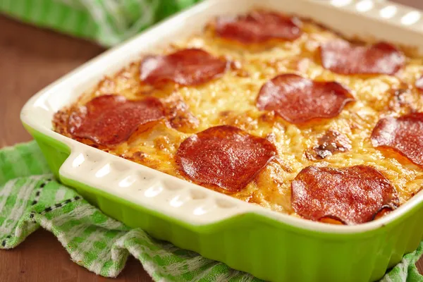 Casserole with pepperoni