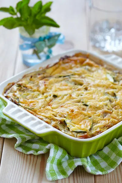 Casserole with cabbage and zucchini