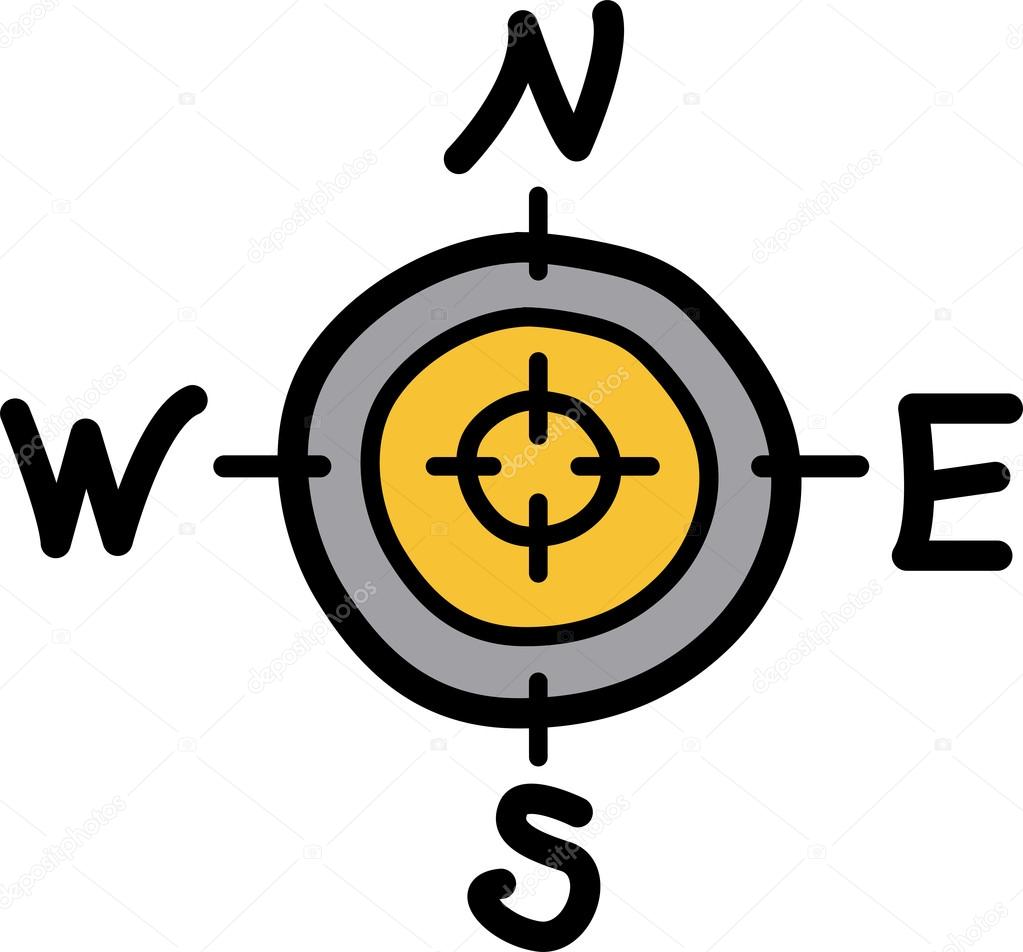 Compass with north south east west — Stock Vector © ClipArtGuy #17249165