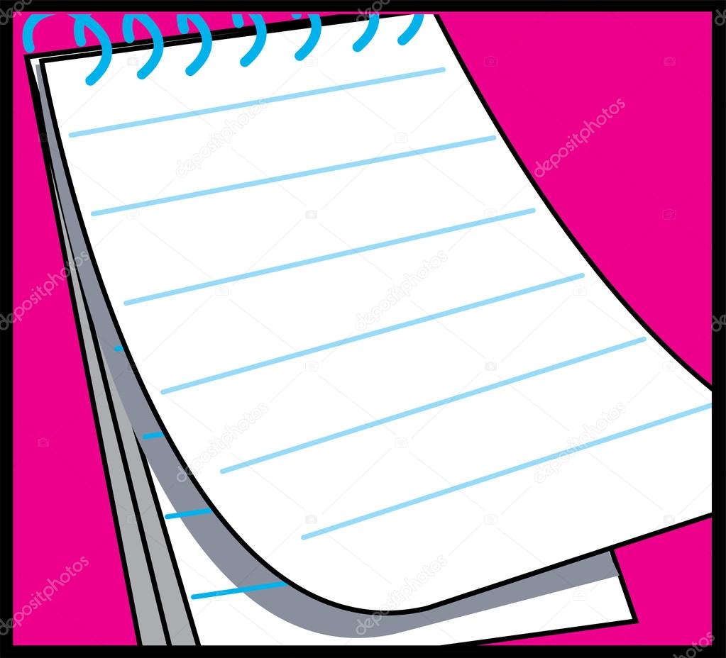 Cartoon notebook — Stock Vector © ClipArtGuy #17428103
