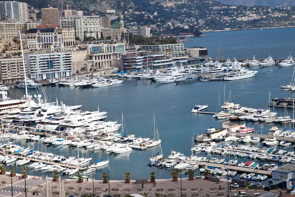 Aerial View of Monaco Harbor with Luxury Yachts, French Riviera