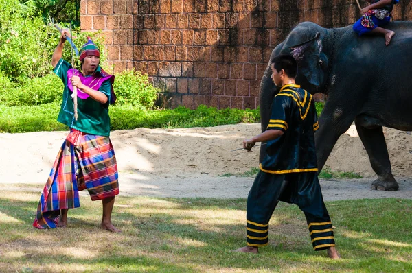 Fighters exercise for Thai traditional martial art  demonstration