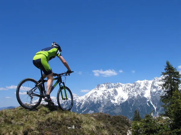 Mountainbiker in the Alps