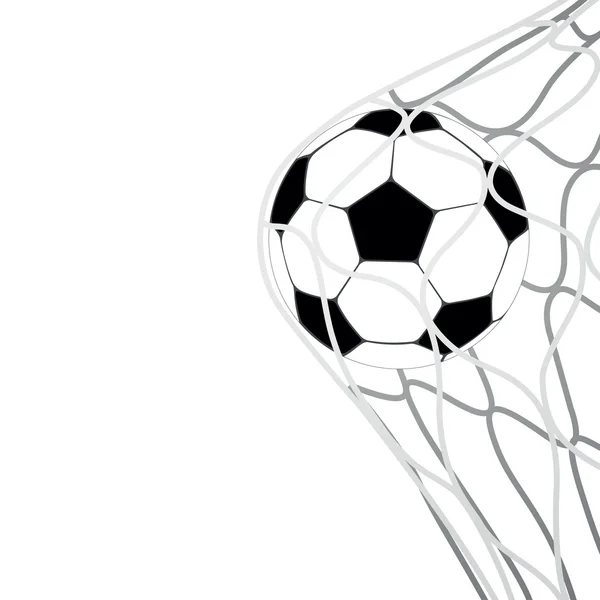 Soccer ball in goal net vector
