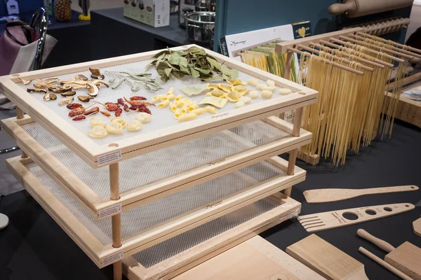 Tools for fresh pasta at HOMI, home international show in Milan, Italy