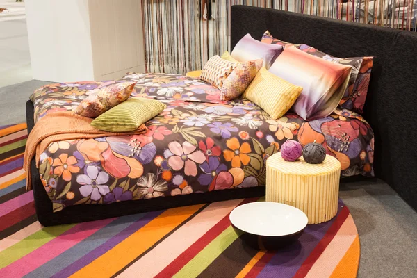 Missoni bed linen on dispaly at HOMI, home international show in Milan, Italy