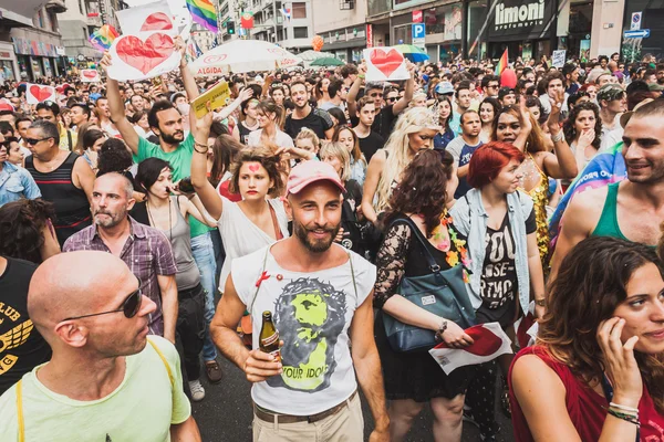 People taking part in Milano Pride 2014, Italy