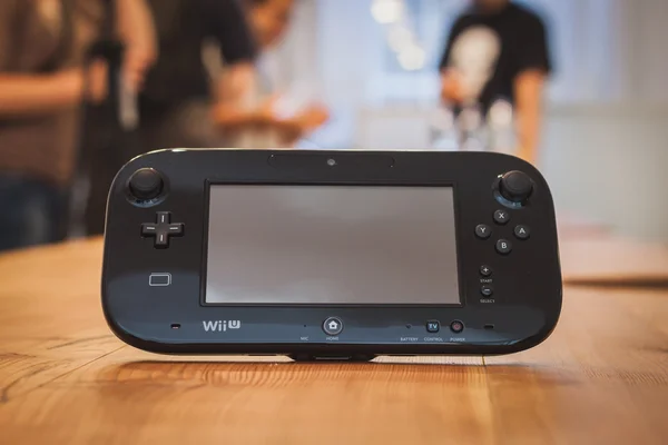 Close up of black Nintendo Wii U gamepad device