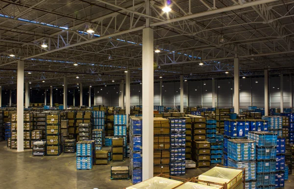 Interior of new large and modern warehouse space