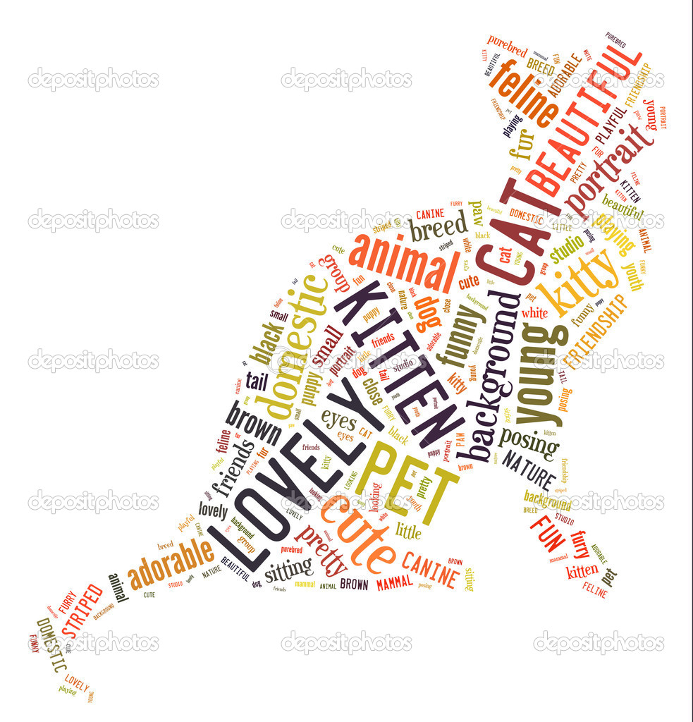 Colourful Cat Word Cloud — Stock Photo © khai9000 #31335479