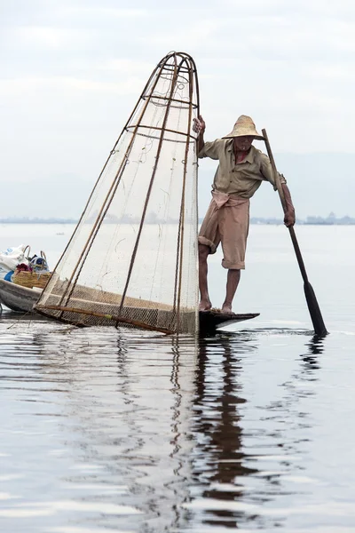 Leg-rowing Fisherman - Inle Lake - Myanmar