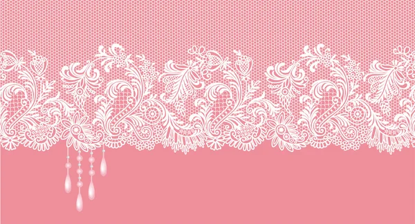 Pink lace border