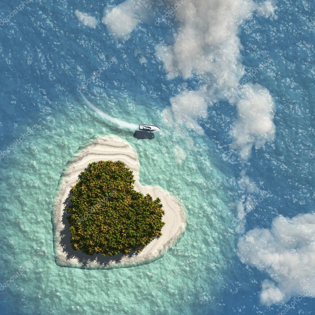 Insel In Herzform Insel In Herzform
