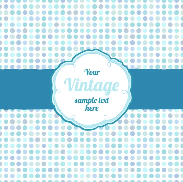 Seamless polka dot pattern with label in free style.