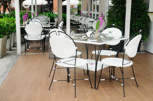 Luxury dinner tables sets outside restaurants