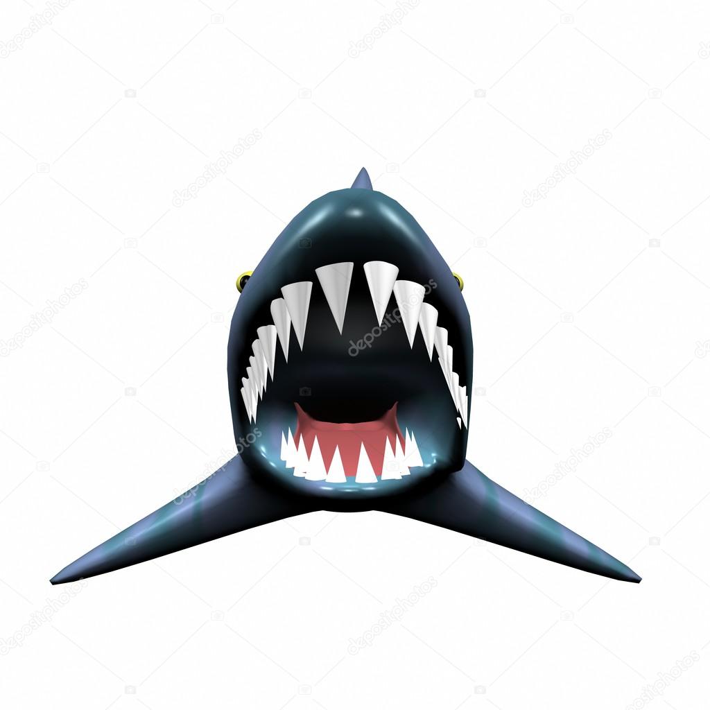 Evil shark jaw — Stock Photo © ShchiGOL #17418429