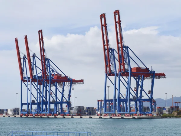 Container terminal with gantry cranes