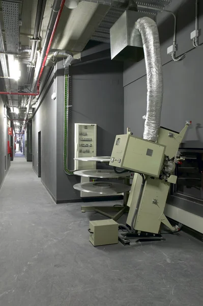 Corridor with projectors and machinery for cinemas