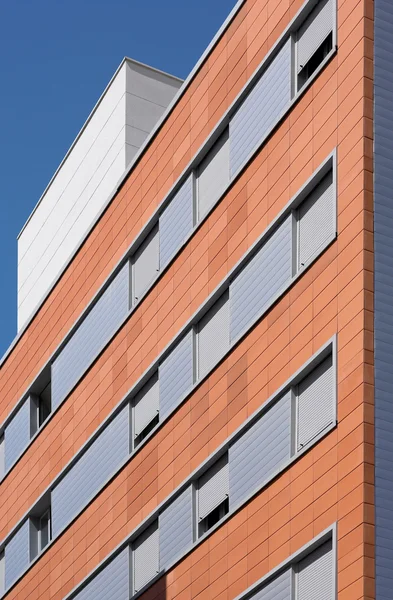 Modern building facade with ceramic coating parts