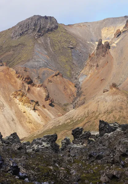 Iceland. South area. Fjallabak. Volcanic landscape with rhyolite
