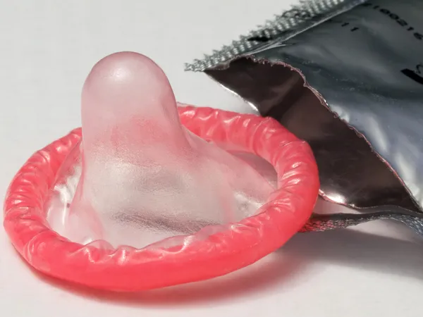 Unwrapped condom