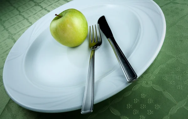 Apple in the plate