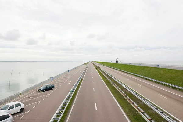 Road over the sea in the Netherlands